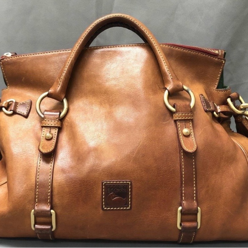 Dooney & Bourke Natural Leather Florentine Satchel Handbag